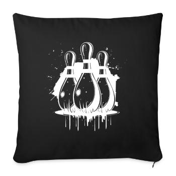 Bowling - Housse de coussin décorative 45 x 45 cm - noir - Devant