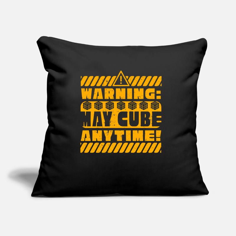 Speedcubing Speed Cube Warning May Cube Anytime Sofakissenbezug 45 x 45 cm