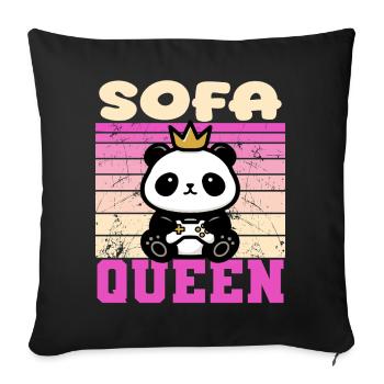 Femme joueuse - Housse de coussin décorative 45 x 45 cm - noir - Devant