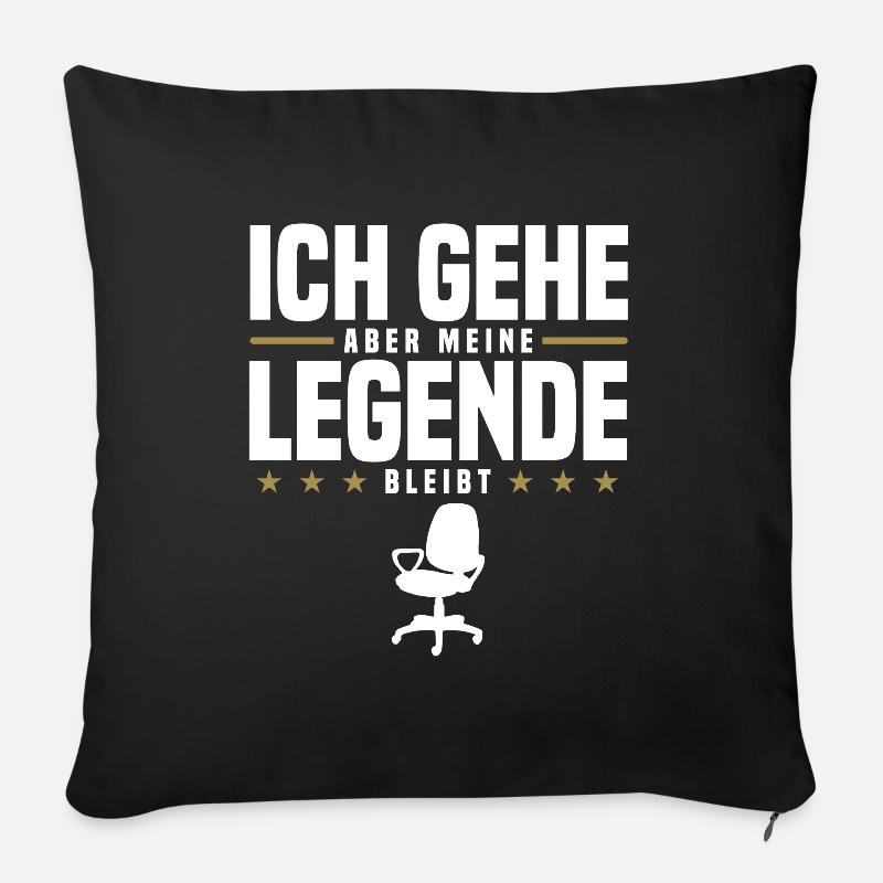 Abschied Kollege - Sofakissenbezug 45 x 45 cm - Schwarz