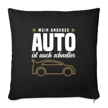 Mon autre voiture est aussi plus rapide - Housse de coussin décorative 45 x 45 cm - noir - Devant