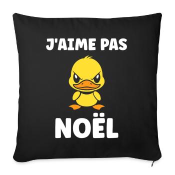 I don't like Christmas - Sofa pillowcase 17,3'' x 17,3'' (45 x 45 cm) - black - Front