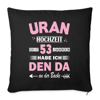 53 Years Relationship Anniversary Wedding Anniversary - Sofa pillowcase 17,3'' x 17,3'' (45 x 45 cm) - black - Front