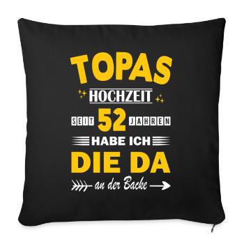 52 Years Relationship Anniversary Wedding Anniversary - Sofa pillowcase 17,3'' x 17,3'' (45 x 45 cm) - black - Front