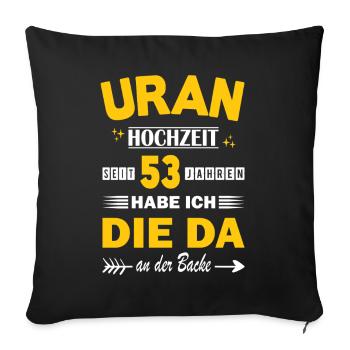 53 Years Relationship Anniversary Wedding Anniversary - Sofa pillowcase 17,3'' x 17,3'' (45 x 45 cm) - black - Front