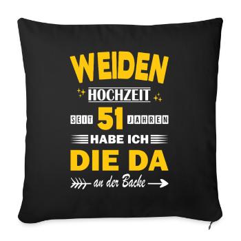 51 Years Relationship Anniversary Wedding Anniversary - Sofa pillowcase 17,3'' x 17,3'' (45 x 45 cm) - black - Front