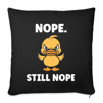 Canard Rebelle Nope Encore - Housse de coussin décorative 45 x 45 cm - noir - Devant