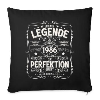 Légende du 40e anniversaire janvier 1986 - Housse de coussin décorative 45 x 45 cm - noir - Devant