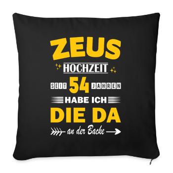 54 Years Relationship Anniversary Wedding Anniversary - Sofa pillowcase 17,3'' x 17,3'' (45 x 45 cm) - black - Front