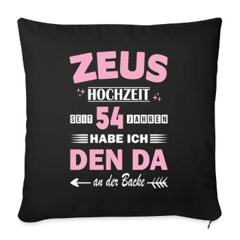 54 Years Relationship Anniversary Wedding Anniversary - Sofa pillowcase 17,3'' x 17,3'' (45 x 45 cm) - black - Front