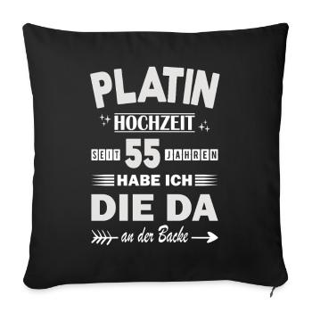 55 Years Relationship Anniversary Wedding Anniversary - Sofa pillowcase 17,3'' x 17,3'' (45 x 45 cm) - black - Front
