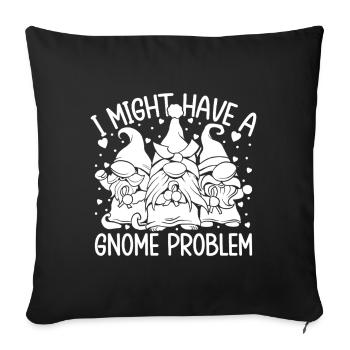 Les hommes en costume gnome ont un problème de gnome - Housse de coussin décorative 45 x 45 cm - noir - Devant