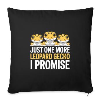 One More Leopard Gecko I Promise - Sofa pillowcase 17,3'' x 17,3'' (45 x 45 cm) - black - Front