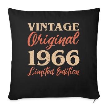 Vintage Original 1966 Limited Edition Anniversary - Sofa pillowcase 17,3'' x 17,3'' (45 x 45 cm) - black - Front