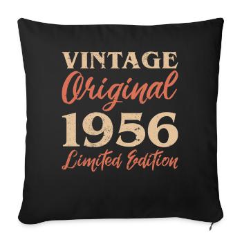 Vintage Original 1956 Limited Edition Anniversaire - Housse de coussin décorative 45 x 45 cm - noir - Devant