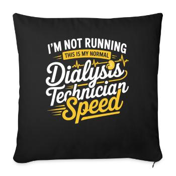 Dialysis Technician Tempo - Sofa pillowcase 17,3'' x 17,3'' (45 x 45 cm) - black - Front