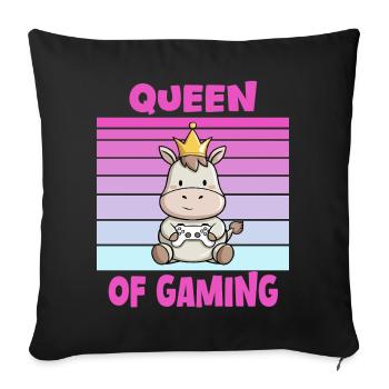 Game Queen Controller - Sofa pillowcase 17,3'' x 17,3'' (45 x 45 cm) - black - Front