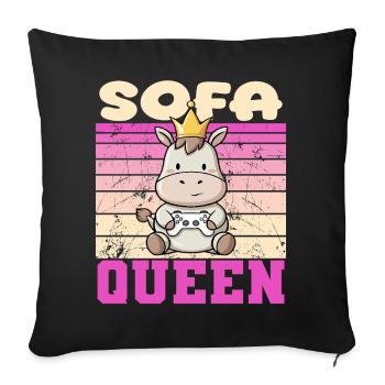 Contrôleur Gamer Animal - Housse de coussin décorative 45 x 45 cm - noir - Devant