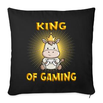 Jeux Accros aux Jeux - Housse de coussin décorative 45 x 45 cm - noir - Devant