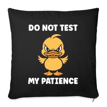 Furious Duckling: Patience Tested - Sofa pillowcase 17,3'' x 17,3'' (45 x 45 cm) - black - Front