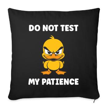 Caneton Colérique et Patience - Housse de coussin décorative 45 x 45 cm - noir - Devant