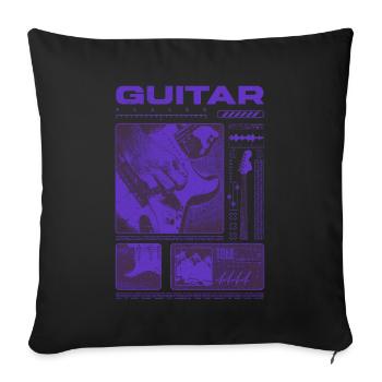 Guitariste Guitariste Rock Musicien streetwear - Housse de coussin décorative 45 x 45 cm - noir - Devant