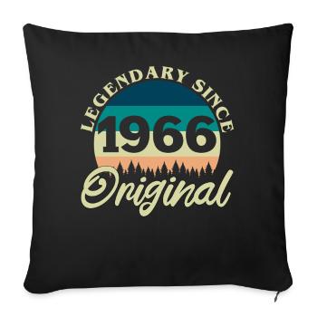 1966 Vintage Retro Original Birthday Gift - Sofa pillowcase 17,3'' x 17,3'' (45 x 45 cm) - black - Front