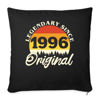 1996 Vintage Retro Original Birthday Gift - Sofa pillowcase 17,3'' x 17,3'' (45 x 45 cm) - black - Front