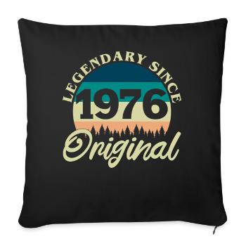 1976 Vintage Retro Original Birthday Gift - Sofa pillowcase 17,3'' x 17,3'' (45 x 45 cm) - black - Front