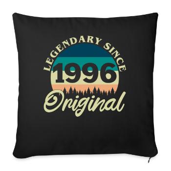 1996 Vintage Retro Original Birthday Gift - Sofa pillowcase 17,3'' x 17,3'' (45 x 45 cm) - black - Front