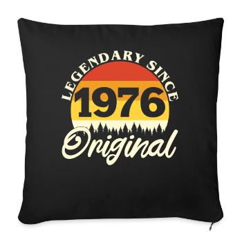 1976 Vintage Retro Original Birthday Gift - Sofa pillowcase 17,3'' x 17,3'' (45 x 45 cm) - black - Front