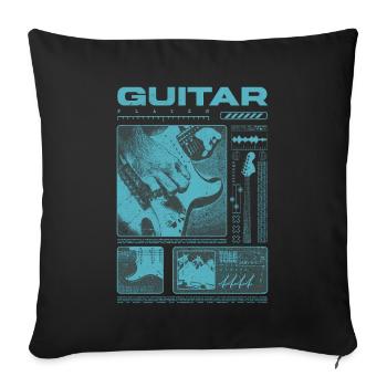 Guitar Player Rock Guitarist Streetwear Musician - Sofa pillowcase 17,3'' x 17,3'' (45 x 45 cm) - black - Front