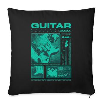 Guitar Player Rock Guitarist Streetwear Musician - Sofa pillowcase 17,3'' x 17,3'' (45 x 45 cm) - black - Front