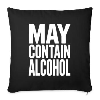 May Contain Alcohol Alkohol Mallorca Saufen JGA - Sofa pillowcase 17,3'' x 17,3'' (45 x 45 cm) - black - Front