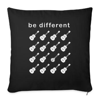 Bouzouki instead of guitar Be Different Greek Music - Sofa pillowcase 17,3'' x 17,3'' (45 x 45 cm) - black - Front