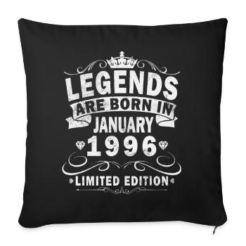 30th Birthday Original January 1996 - Sofa pillowcase 17,3'' x 17,3'' (45 x 45 cm) - black - Front
