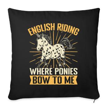 Hobby Horse Rider POny Bow To Me English Riding - Sofa pillowcase 17,3'' x 17,3'' (45 x 45 cm) - black - Front