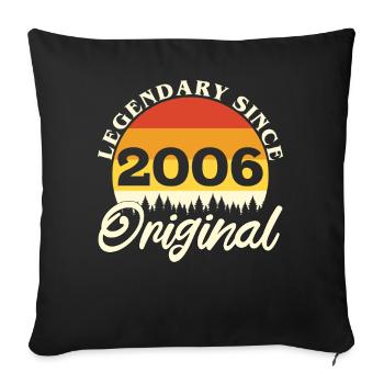 2006 Vintage Retro Original Birthday Gift - Sofa pillowcase 17,3'' x 17,3'' (45 x 45 cm) - black - Front