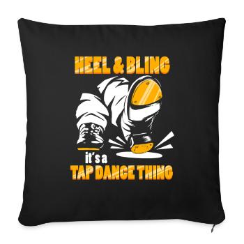 Tap Dance, Tap Dancer, Tap Dancer, Stepper - Sofa pillowcase 17,3'' x 17,3'' (45 x 45 cm) - black - Front
