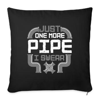 Constructeur de pipeline de couche de tuyau - Housse de coussin décorative 45 x 45 cm - noir - Devant