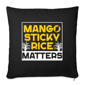 Mango Sticky Rice - Sofa pillowcase 17,3'' x 17,3'' (45 x 45 cm) - black - Front