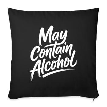 May Contain Alcohol Alkohol Mallorca Saufen JGA - Sofa pillowcase 17,3'' x 17,3'' (45 x 45 cm) - black - Front