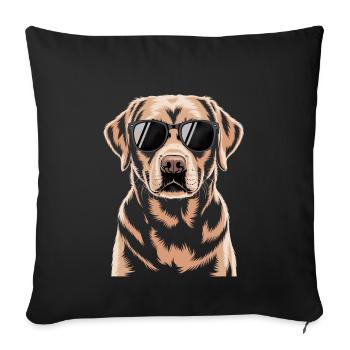 Labrador brun - Housse de coussin décorative 45 x 45 cm - noir - Devant