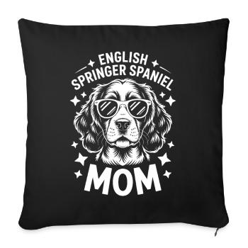 Cadeau pour chien : Dictions du Springer Spaniel anglais - Housse de coussin décorative 45 x 45 cm - noir - Devant