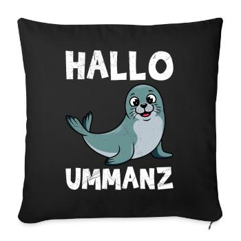 Baltic Sea Island UMMANZ HELLO UMMANZ Funny - Sofa pillowcase 17,3'' x 17,3'' (45 x 45 cm) - black - Front