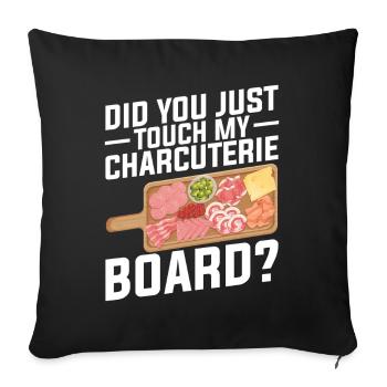 Charcuterie Artist Board mit Deckel-Käse - Sofakissenbezug 45 x 45 cm - Schwarz - Vorne