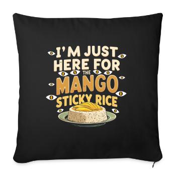 Mango Sticky Rice - Sofa pillowcase 17,3'' x 17,3'' (45 x 45 cm) - black - Front