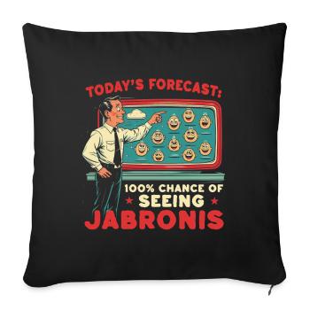 Todays Forecast 100% Chance Of Seeing Jabronis - Sofa pillowcase 17,3'' x 17,3'' (45 x 45 cm) - black - Front