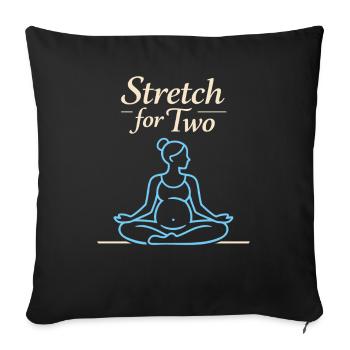 Prenatal Yoga Expectant Mother - Sofa pillowcase 17,3'' x 17,3'' (45 x 45 cm) - black - Front