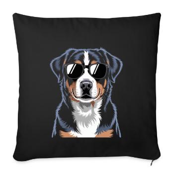 Bouvier d’Appenzeller - Housse de coussin décorative 45 x 45 cm - noir - Devant
